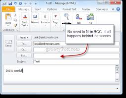 Blind copy in outlook 365show all. How To Automatically Bcc In Outlook 2010