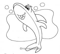 Disegni da colorare e stampare bimba. Stampa E Colora Lo Squalo Versione Cartone Animato