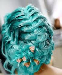 Dichroic hair barrette glass blue teal green cobalt tie dye slide clip 3.5 90mm. 50 Refreshing Teal Hair Color Ideas My New Hairstyles