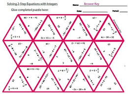 Solving two step equations simple two step equations with only one negative answer. My Math Resources Solving Two Step Equations Puzzle