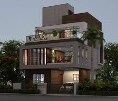 3 Bedroom Flat Plan Drawing Modern Indian Architecture Homes House Design Front View Fusion Of Traditi House Front Design Indian Home Design House With Balcony