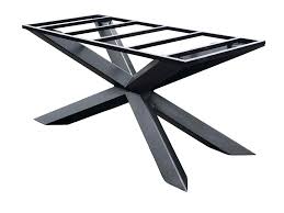 This base has a standard dining height of 28″. Invictus Steelworks Metal Dining Table Base Chairish