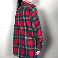 Vintage 80 S Red And Green Plaid Flannel Shacket By Windridge For Mervyn S Free Shipping Thrilling