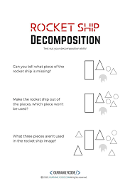 Rocket Ship Decomposition Unplugged Coding Activity In 2020 Unplugged Coding Activities Teaching Kids Craft Activities For Kids
