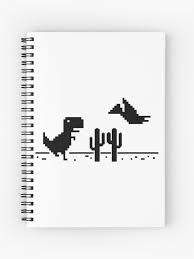Cuaderno de espiral «Juego de dinosaurios sin conexión de Google: Trex  Runner» de DannyAndCo | Redbubble