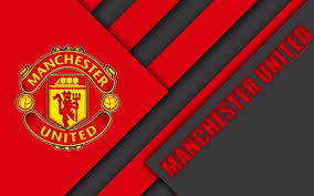 Blue yellow manchester united logo wallpaper. Download Wallpapers Manchester United Mu Logo Black Red Abstraction Premier League England Football Material Design For Desktop Free Pictures For Desktop Free
