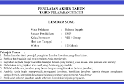 Contoh Soal Akm Kelas 8 Smp Mts Tahun 2021 Info Pendidikan Terbaru