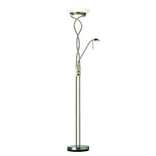 360 lighting modern gooseneck floor lamp tall satin nickel adjustable arm for living room reading bedroom office. National Lighting Soleil Tall Dimmable Twist Floor Lamp With Reading Light In Antique Brass National Lighting Online Shop
