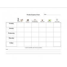 weekly hygiene chart elementary