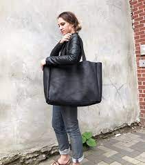 Check spelling or type a new query. Extra Large Black Leather Tote Bag 24x 15 Oversized Work Etsy Black Leather Tote Bag Black Leather Tote Leather Tote Bag