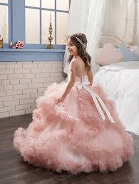 89 99 Amazon Com Carat Stunning V Back Tulle Ball Gowns For Girls 0 12 Y Pink Size Flower Girl Dresses Tulle Flower Girl Dress Lace Pink Flower Girl Dresses
