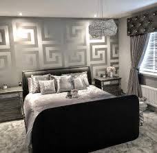 Versace Greek Key Silver Wallpaper 935235 Home Decor Hull Limited Silver Bedroom Decor Wallpaper Decor Bedroom Silver Living Room