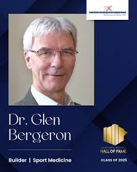 Our next Manitoba Sports Hall of Fame inductee profile is Dr. Glen  Bergeron! A founding member of both the Manitoba Athletic Therapists  Association and the Sport Medicine Council of Manitoba, Dr. Bergeron