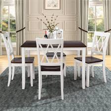4.5 out of 5 stars 97. Clearance 5 Piece Dining Table Set Modern Kitchen Table Sets With Dining Chairs For 4 White Heavy Duty Wooden Rectangular Dining Room Table Set For Home Kitchen Living Room Restaurant L892 Walmart Com