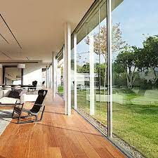 Each window has four panels that slide up and down independently. Sliding System Minimal Windows Keller Minimal Windows