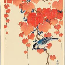 bird and red ivy ohara koson小原古邨 花鸟禽兽艺术作品 i love the japanese art art japaneseart japan japanesestuff 美術 花 小原古邨 oharakoson 日本美術 日本画 フラワーアート