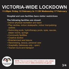 May 27, 2021 · coronavirus; Vals On Twitter Help Us Spread The Word To All Mob There Will Be A 5 Day Lockdown Across All Victoria Starting Midnight Tonight Friday Know The Rules Stay Safe Tell Your