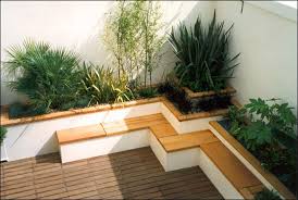Architecture Simple Rooftop Garden Design Ideas With Slatted Wooden Flooring And Cozy Seating Fea Small Patio Garden Small Garden Design Terrace Garden Design