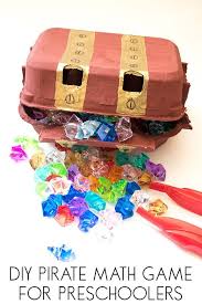 Diy Pirate Math Game For Preschoolers Pirate Crafts Preschool Preschool Math Games Preschool Games