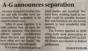 Jennifer porter and christian tied the knot on july 12, 2008. Bee Pm For Sewer Rats On Twitter Attorney General Christian Porter Announces Split From His Wife Of 13 Years It Is A Mutual Decision And No Third Parties Are Involved Auspol Https T Co 0fe8otxbuv