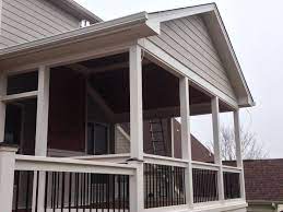 Screen Porch With Closed Gable And Metal Railing Pergola Ideas For Patio Cheap Pergola Metal Pergola Diy