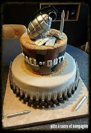 Cake Design Gateau Decore Sur Le Theme De Call Of Duty By Sylvie Piot Call Of Duty Cakes Army Birthday Cakes Cake
