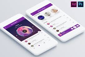 Hi everyone i am gonna show you a new thing today. Music App Ui Template Creative Photoshop Templates Creative Market