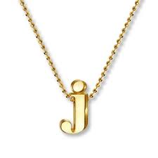 Alex Woo Letter J Necklace 14k Yellow Gold Jared J Necklace Yellow Gold 14k Yellow Gold
