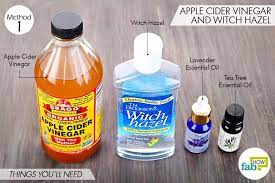 Apple Cider Vinegar Restores Ph Of Skin 3 Tablespoons Witch Hazel Has Astringent Properties 2 Tablespoons Diy Facial Toner Diy Toner Diy Toner Recipes