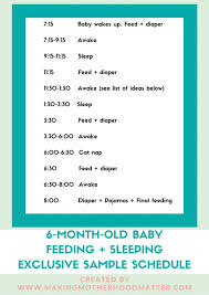 4 Month Old Schedule Examples And Forms