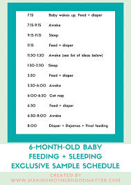 4 Month Old Schedule Examples And Forms