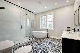 Using bathroom tile ideas is a simple way to create a statement wall. 15 Cheap Bathroom Remodel Ideas