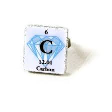 Diamond Ring Chemistry Science Jewelry Womans Periodic Table Carbon Valentines Day Science Jewelry Concrete Jewelry Bling Rings