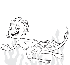 Sea serpent dragon coloring page free printable coloring pages. Free Luca Coloring Pages Printable