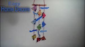 All u need is cardboard, thread and any of the previous method outcomes. Wall Hanging Home Decoration Idea With Origami Fish Diy Home Decor Youtube