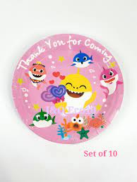 We have a large assortment of designs for any occasion or event. Baby Shark Pink Plates Paper Paper Party Supplies Kromasol Com