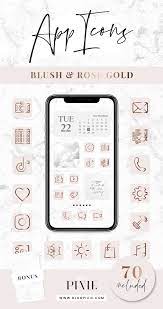 App Icons Ios 14 Pink Rose Gold App Covers Ios 14 Widgets Aesthetic Iphone Home Screen Ios14 Icon Pack Blog Pixie App Icon Gold App Ios Icon