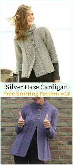 Polished details, like for instance the almost seamless pockets and the tailored buttonholes. Silver Haze Cardigan Sweater Free Knitting Pattern Women Cardigan Sweater Coat Free Knitting Patterns Diy How To