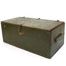 Original U S Korean War And Vietnam Era Wood Foot Locker Steamer Trunk Shopswell Military Shadow Box Foot Locker Steamer Trunk