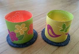Fruhlings Windlichter Zum Prickeln Basteln Basteln Fruhling Sommer Bastelideen