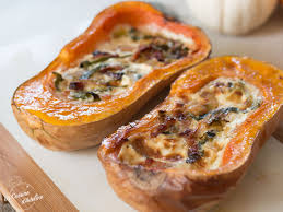 Courge Butternut Farcie Creme Lardons Poireau La Cuisine D Adeline Recette Butternut Farcie Recette Courge Butternut Butternut