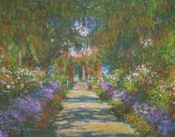 Eine dokumentation über gärten monets mit teils unbekannten originalen fotografien und briefe monets aus den privaten archiven. Claude Monet Weg In Monets Garten In Giverny 1902 Poster Kunstdruck Bei Germanposters De