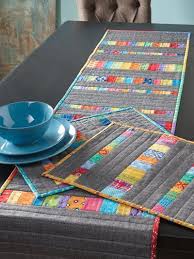 Use Your Favorite Scraps For A Beautiful Table Set Quilting Digest Patchwork Table Runner Placemats Patterns Quilted Table Runners