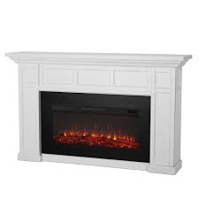 We offer the largest selection of classicflame electric fireplaces that you will find. Real Flame Alcott 74 75 In W White Fan Forced Electric Fireplace 4130e W Rona