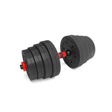 Acest set este compus din 2 gantere, care se pot uni astfel incat sa formeze o haltera. Set Haltera Si Gantere Reglabile Hms Sgp30 30 Kg