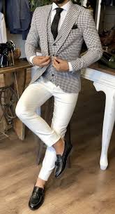 Black And White Check Coat Mens Giorgenti New York Custom Suits Custom Shirts Tuxedo Suit Fashion Business Casual Outfits Mens Fashion Suits
