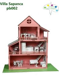 villa sapanca pembe hobi 3 katli maket ev villa evler oyun evleri
