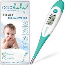 Amazon Com Occobaby Clinical Digital Baby Thermometer Flexible Tip And 10 Second Fever Read By Rectal Oral Waterproof Medical Thermometer For Infants Toddlers Health Personal Care