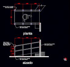 The structural t section offers the post stability against the tension from cable strands, while concealing cable mounting hardware. Detail Of Tubular Railing Ramp In Autocad Cad 31 08 Kb Bibliocad