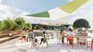 Food Court 3d Rendering Project In A Coop Shopping Mall By Nofuss In 2020 Food Court Organic Interior Design Organic Interiors